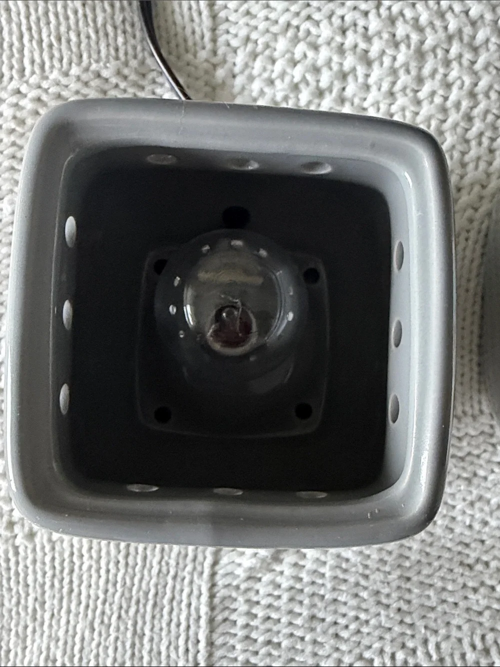 Scentsy Classic Curve Gloss Gray Wax Warmer Retired 52200
